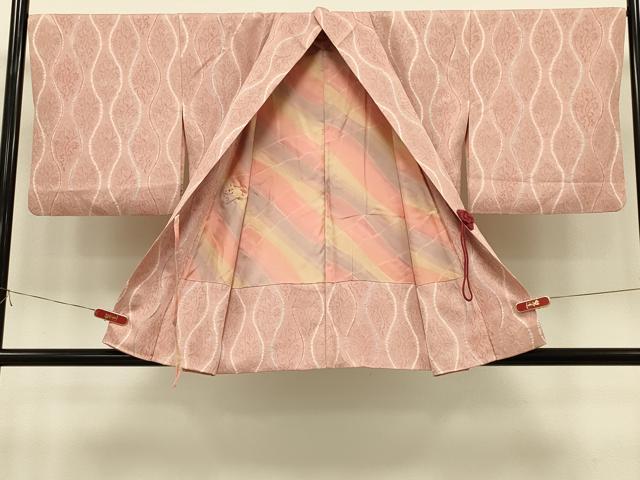 平和屋着物#道中着 絞り 立涌花文 正絹 逸品 CABI6277in
