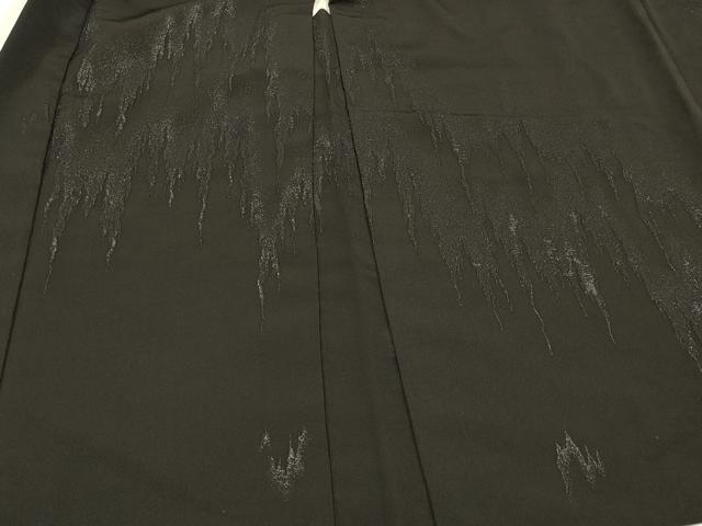 平和屋着物#羽織 抽象文 黒地 正絹 逸品 CABI6279in