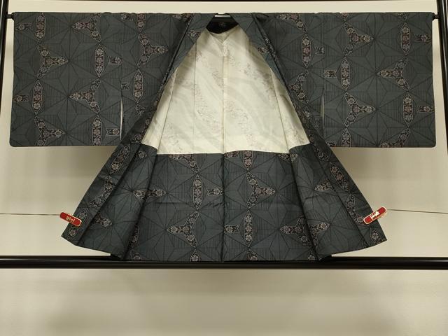 平和屋着物#羽織 紬地 花唐草文 正絹 逸品 CABI6280in