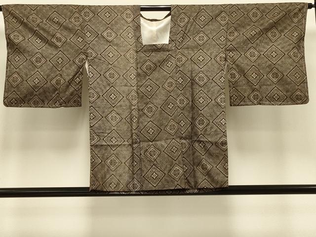 平和屋着物#本場大島紬 龍郷絣 道行コート 花菱文 正絹 逸品 未使用 CABI6299in