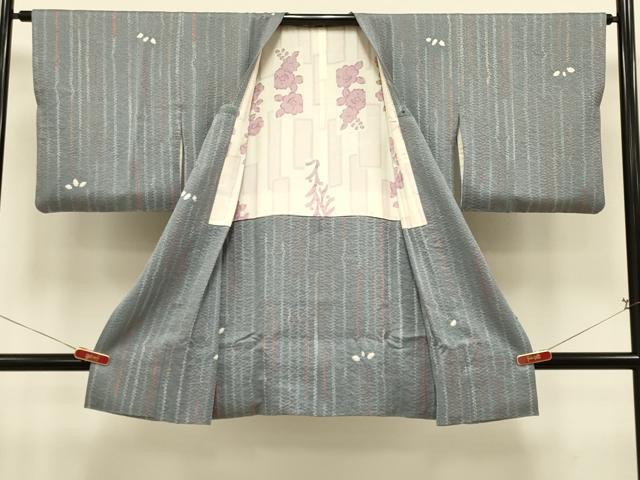 平和屋着物#道行コート 絞り 間道 ロング丈 正絹 逸品 CABI6303in