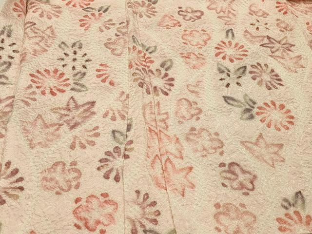 平和屋着物#羽織 総絞り 草花文 正絹 逸品 CABI6304in
