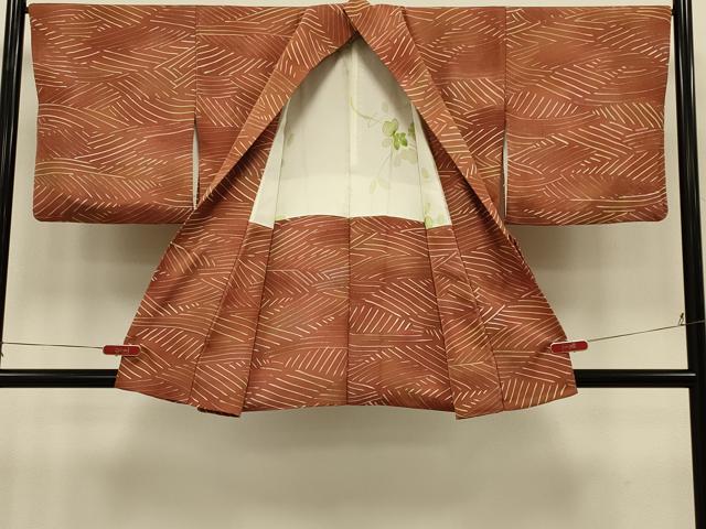 平和屋着物#道中着 ろうけつ染め 抽象文 暈し染め 正絹 逸品 CABI6307in