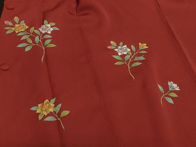 平和屋着物#道行コート 枝花文 ロング丈 正絹 逸品 CABI6315in