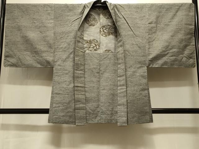 平和屋着物#男性 羽織 紬地 霞文 正絹 逸品 未使用 CABI6337in