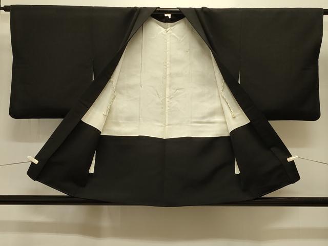 平和屋着物#羽織 吉祥菱花文 黒地 金彩 正絹 逸品 CABI6366in