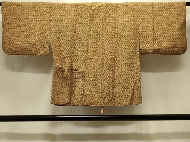 平和屋着物#道中着 紬地 麻の葉文様 正絹 逸品 CABI6383in