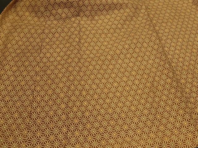 平和屋着物#道中着 紬地 麻の葉文様 正絹 逸品 CABI6383in
