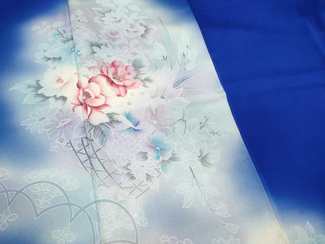 平和屋着物■訪問着 花籠文 暈し染め 正絹 逸品 CABI6408ou