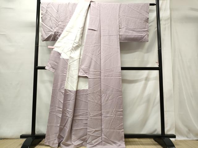 平和屋着物■上質な色無地 霞地紋 鴇鼠色 正絹 逸品 CABI6425ou