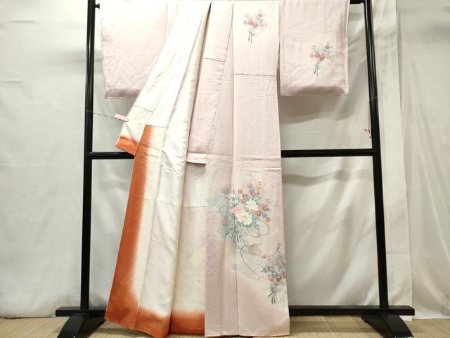 平和屋着物■訪問着 草花文 暈し染め 正絹 逸品 CABI6439ou