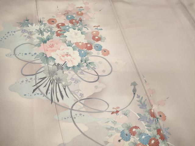 平和屋着物■訪問着 草花文 暈し染め 正絹 逸品 CABI6439ou