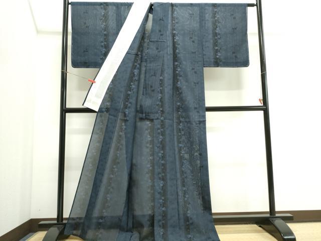 平和屋着物*夏物 大島紬 夏大島 蔦の葉間道 証紙付き 正絹 逸品 未使用 CABI6442ou