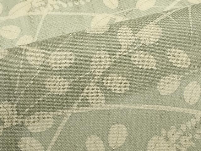 平和屋着物*夏物 訪問着 生紬 紗 草花文 金糸 正絹 逸品 CABI6449ou