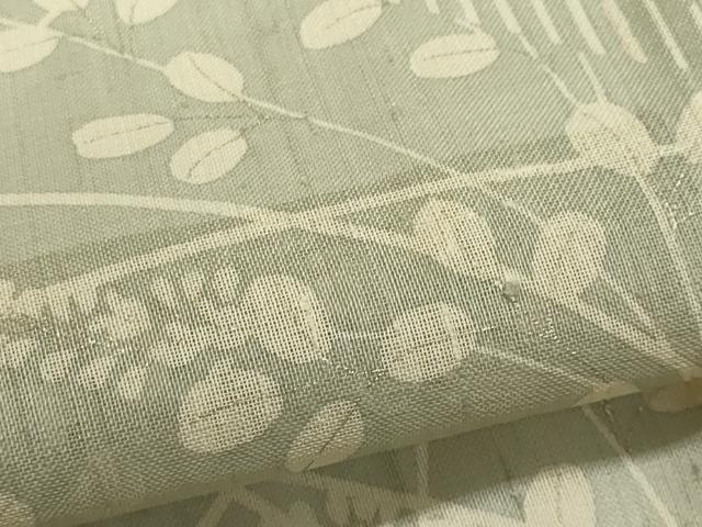 平和屋着物*夏物 訪問着 生紬 紗 草花文 金糸 正絹 逸品 CABI6449ou