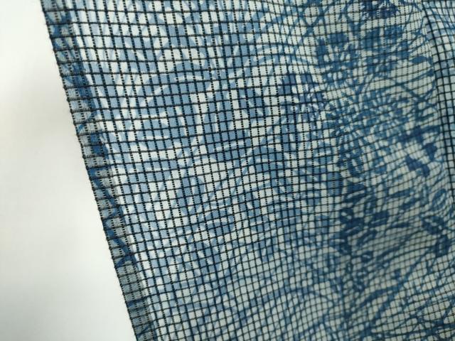 平和屋着物*夏物 小紋・浴衣兼用 絹紅梅 草花文 絹綿 逸品 CABI6451ou