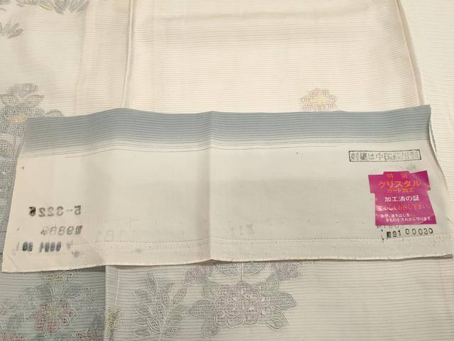 平和屋着物*夏物 中国三大刺繍 スワトウ刺繍 総刺繍 訪問着 絽 花鳥文 反端付き 正絹 逸品 CABI6465ou