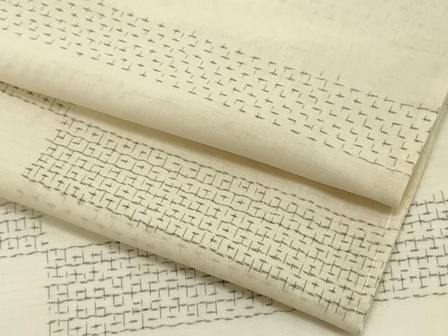 平和屋着物*夏物 紗紬 横段文 正絹 逸品 未使用 CABI6471ou