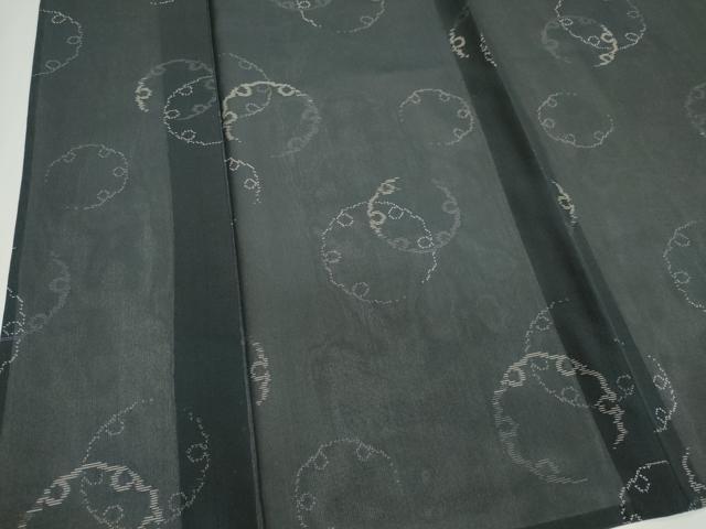 平和屋着物*夏物 本場大島紬 夏大島 雪輪文 黒地 正絹 逸品 CABI6474ou