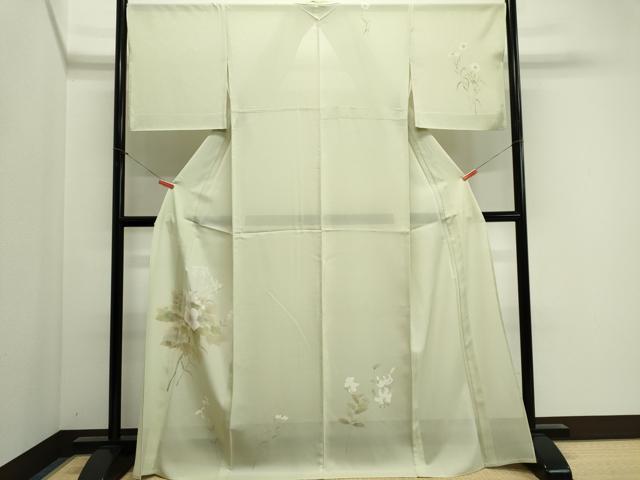 平和屋着物*夏物 訪問着 絽 枝花文 金彩 ロング丈 正絹 逸品 CABI6475ou