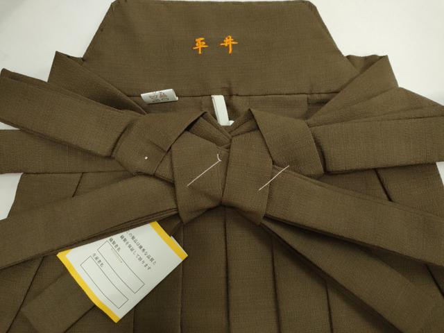 平和屋着物*夏物 男性 行灯袴 蒲茶色 逸品 未使用 CABI6476ou