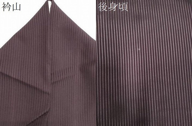 平和屋着物*夏物 色無地 縦絽 似せ紫色 正絹 逸品 CABI6477ou