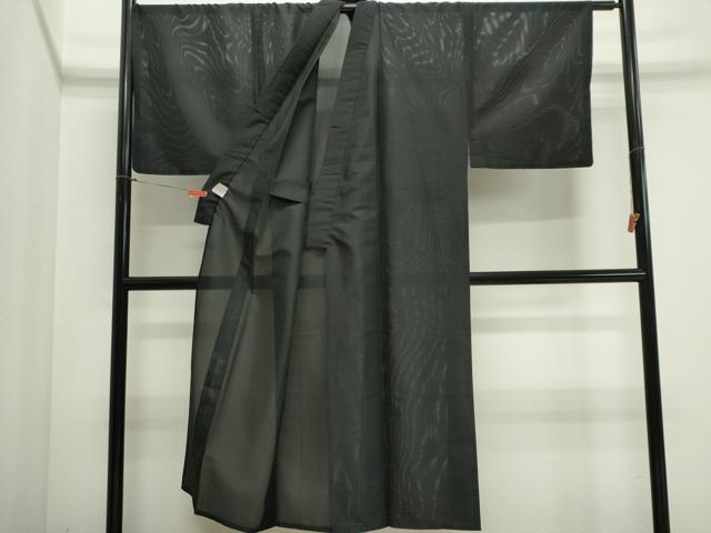 平和屋着物*夏物 男性 色無地 絽 黒色 洗える着物 CABI6483ou