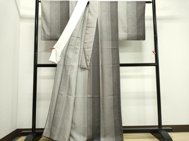 平和屋着物*夏物 小紋 紗 間道 正絹 逸品 CABI6484ou