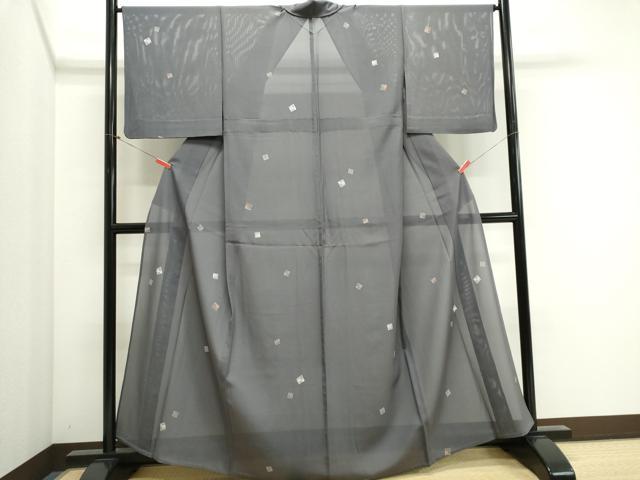 平和屋着物*夏物 東京の老舗呉服問屋 菱一 小紋 絽 あやね格路 伊と幸 反端付き 正絹 逸品 CABI6485ou