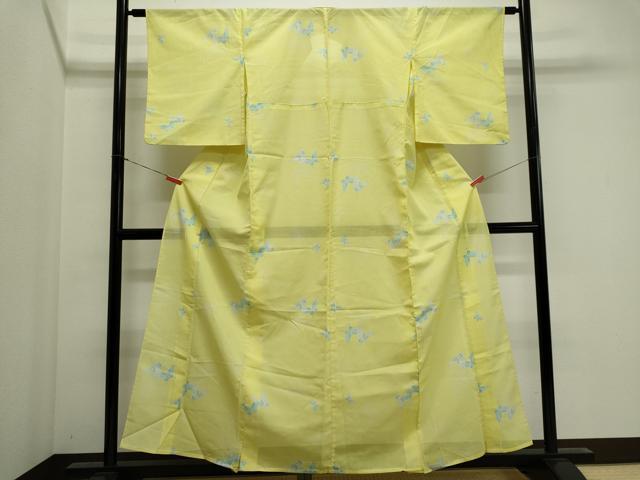 平和屋着物*夏物 小紋 絽 舞蝶文 洗える着物 CABI6490ou