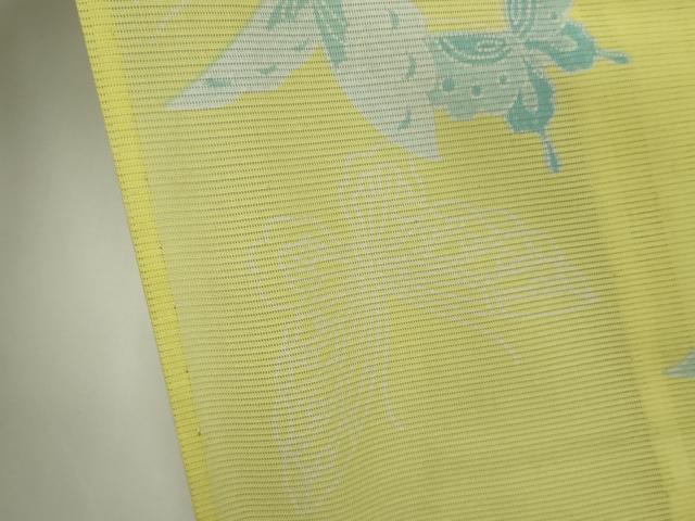 平和屋着物*夏物 小紋 絽 舞蝶文 洗える着物 CABI6490ou