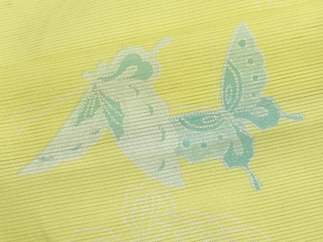 平和屋着物*夏物 小紋 絽 舞蝶文 洗える着物 CABI6490ou