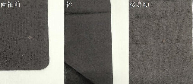 平和屋着物*夏物 色無地 草花紋紗 黒色 正絹 逸品 CABI6492ou