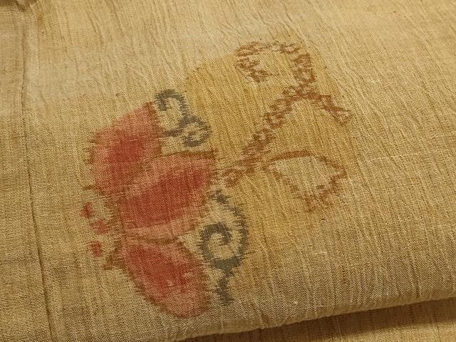 平和屋着物*夏物 本場小千谷ちぢみ 花唐草文 麻 逸品 CABI6502ou