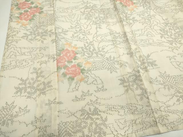 平和屋着物*夏物 紗紬 風景花文 正絹 逸品 CABI6504ou