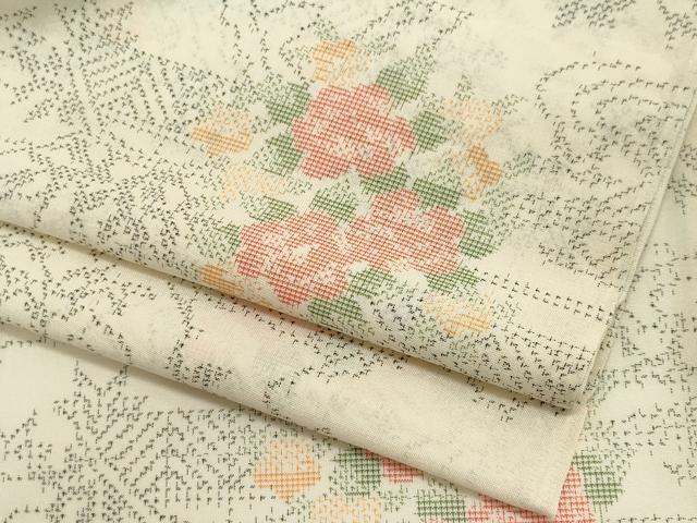 平和屋着物*夏物 紗紬 風景花文 正絹 逸品 CABI6504ou
