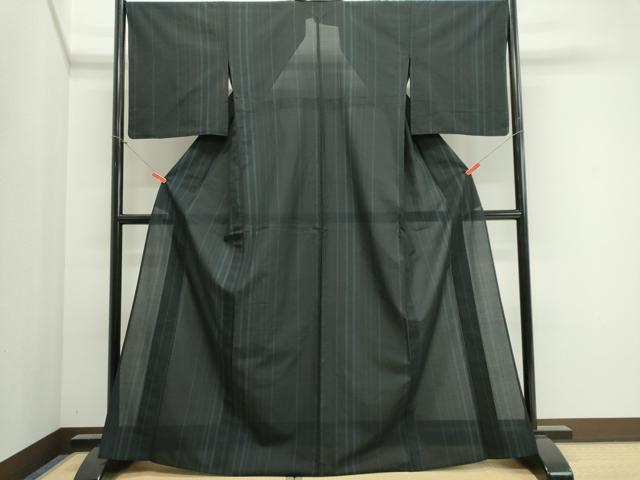平和屋着物*夏物 紗紬 縞 正絹 逸品 CABI6507ou