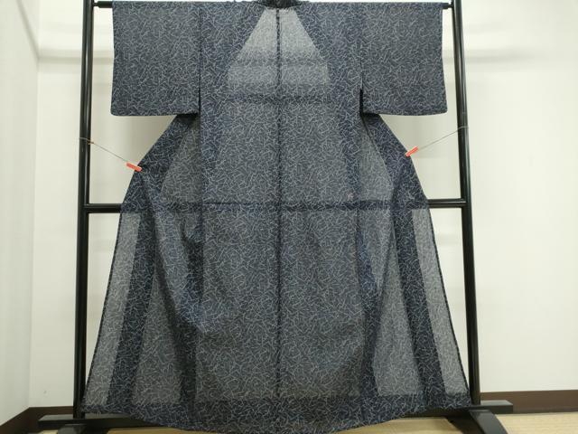 平和屋着物*夏物 小紋 紗 笹文 CABI6512ou