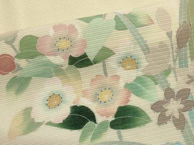 平和屋着物*夏物 高級染元 粋峰 林芳夫 京加賀友禅 訪問着 絽 草花文 暈し染め 正絹 逸品 CABI6514ou