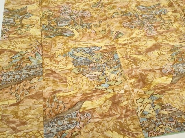 平和屋着物■上質な小紋 風景文 正絹 逸品 CABI6524ou