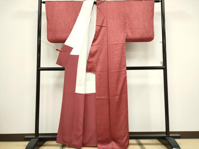 平和屋着物■上質な小紋 杢目絞り 正絹 逸品 CABI6529ou