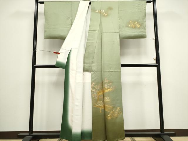 平和屋着物■訪問着 風景枝花文 暈し染め 金彩 正絹 逸品 CABI6531ou