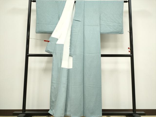 平和屋着物■上質な色無地 花地紋 秘色色 正絹 逸品 CABI6537ou