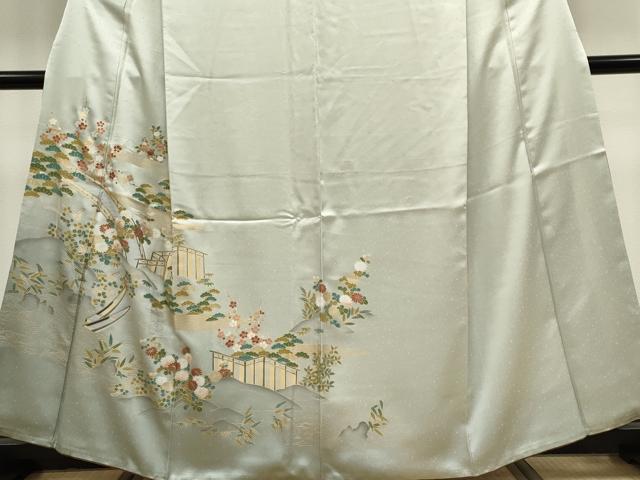 平和屋着物■訪問着 渡り橋風景文 暈し染め 金彩 鈴乃屋扱い 正絹 逸品 CABI6550ou