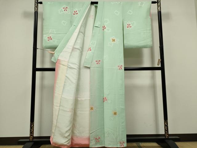平和屋着物■上質な小紋 絞り 舞花文 金彩 正絹 逸品 CABI6559ou