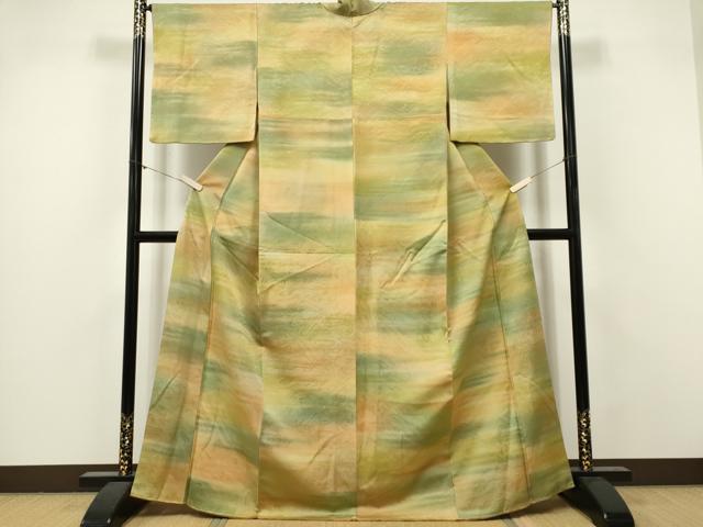 平和屋着物■上質な小紋 霞文 暈し染め 正絹 逸品 CABI6560ou