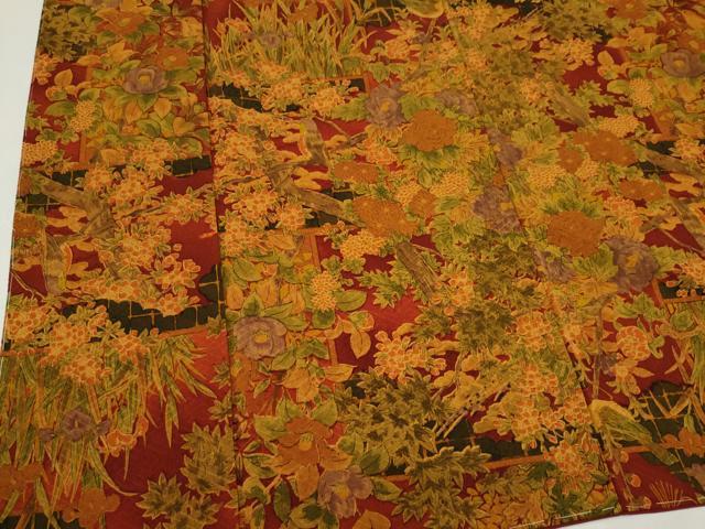 平和屋着物■上質な小紋 花鳥文 正絹 逸品 未使用 CABI6571ou