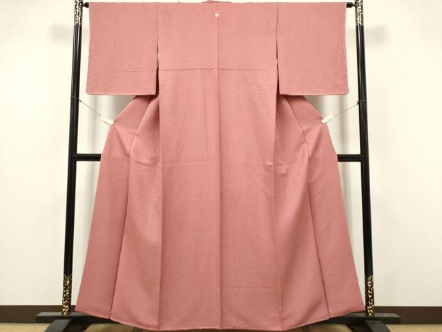 平和屋着物■上質な色無地 真赫色 正絹 逸品 未使用 CABI6580ou