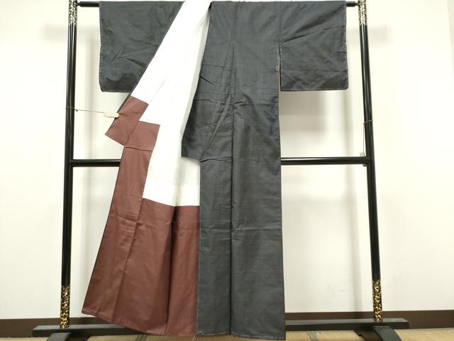 平和屋着物■本場大島紬 亀甲文様 正絹 逸品 CABI6582ou