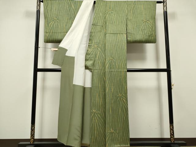 平和屋着物■上質な小紋 絞り 杢目文様 正絹 逸品 CABI6588ou